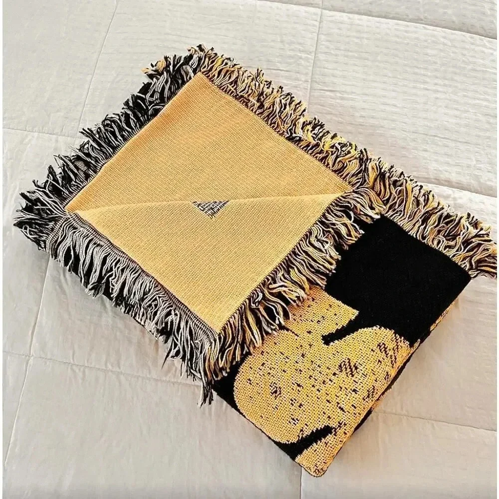 Norse Tradesman Viking medieval Nordic Throw Great Odin's Ravin' Woven Blanket